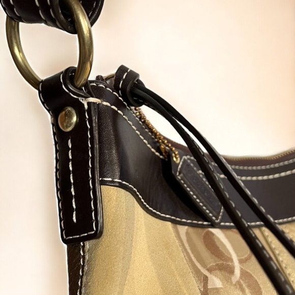 Stunning Coach Patchwork Logo Brown Shoulder Bag - Excellent Condition! - Picture 4 of 15